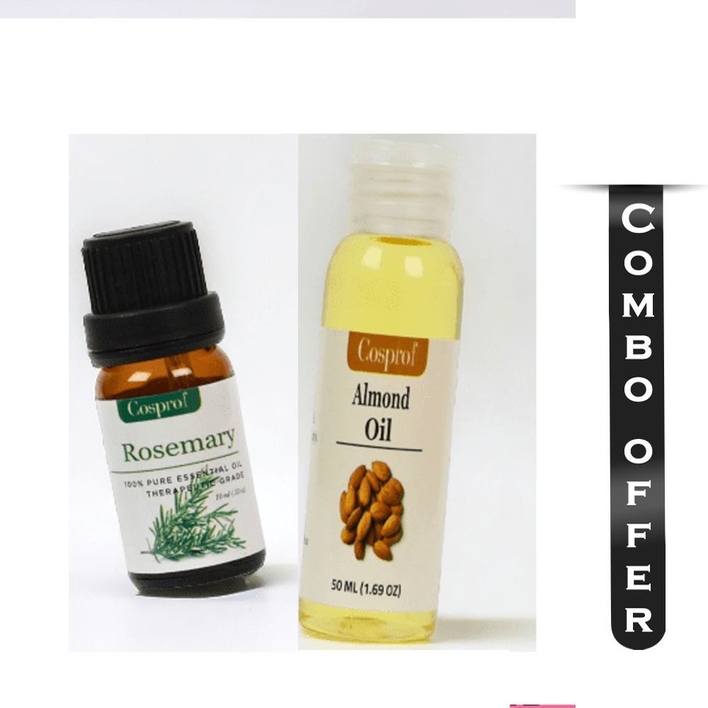 Combo of Cosprof Rosemary - 10ml And Almond Oil - 50ml
