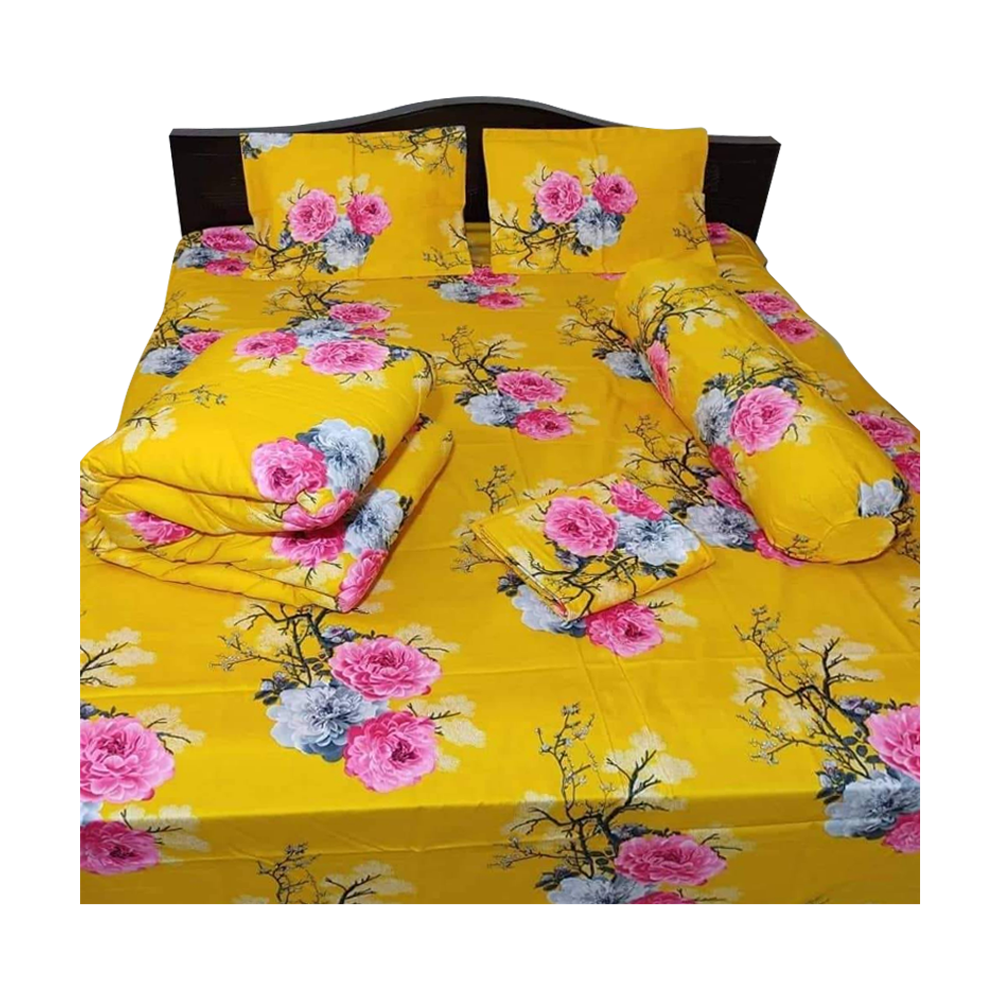 Fashionable Twill Comforter Set Five In One - CFS-16 - Yellow