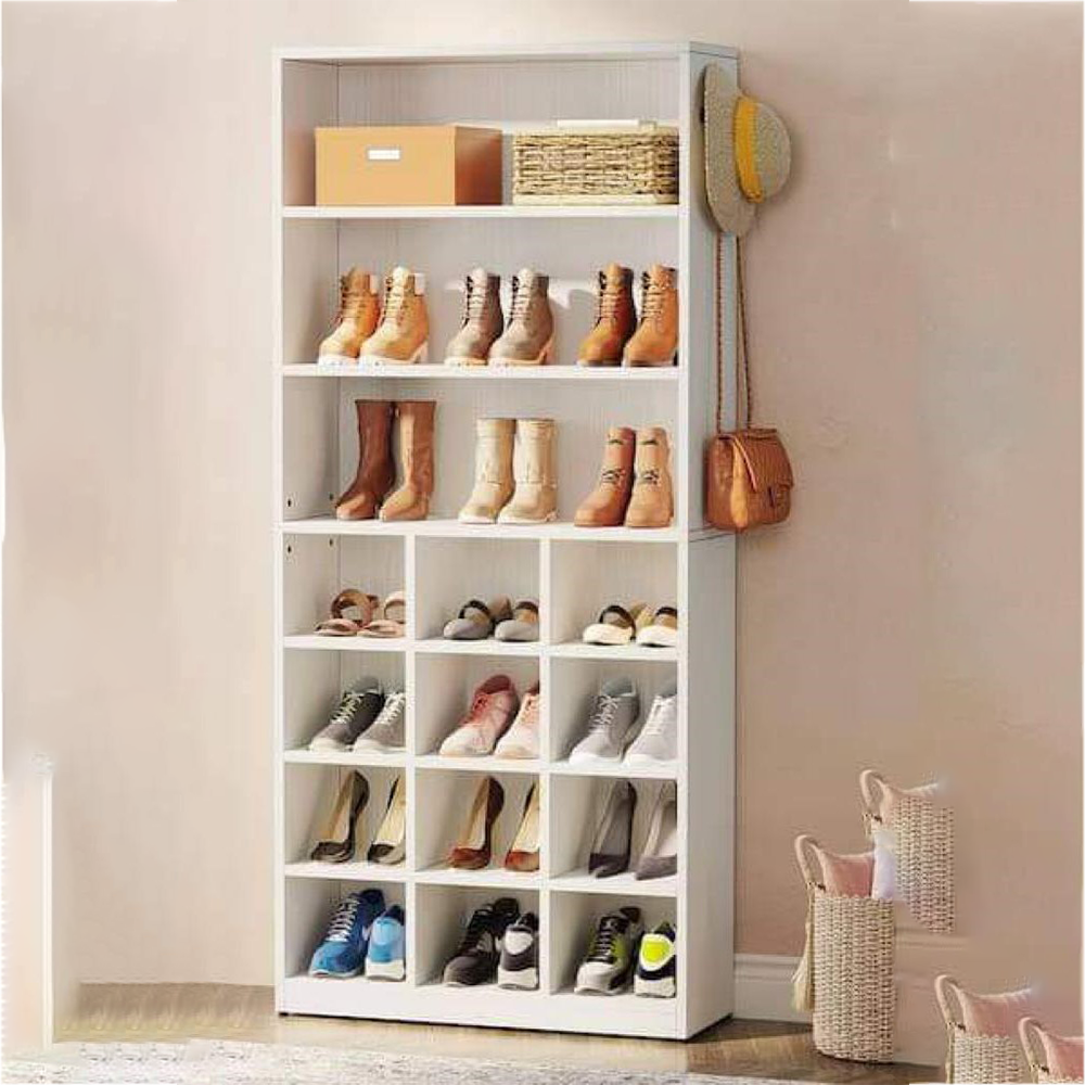 Melamine Board Shoe Rack - F3 - White