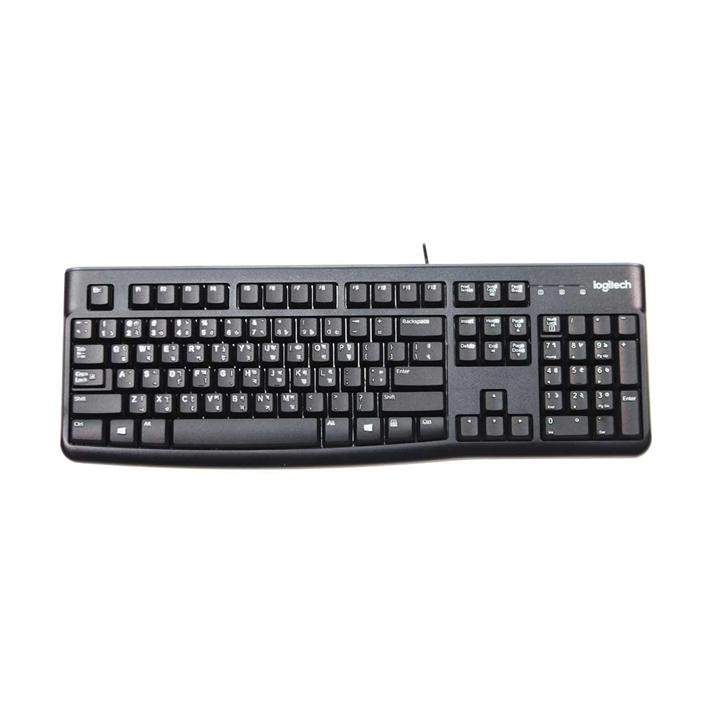 Logitech K120 USB Keyboard with Bangla - Black