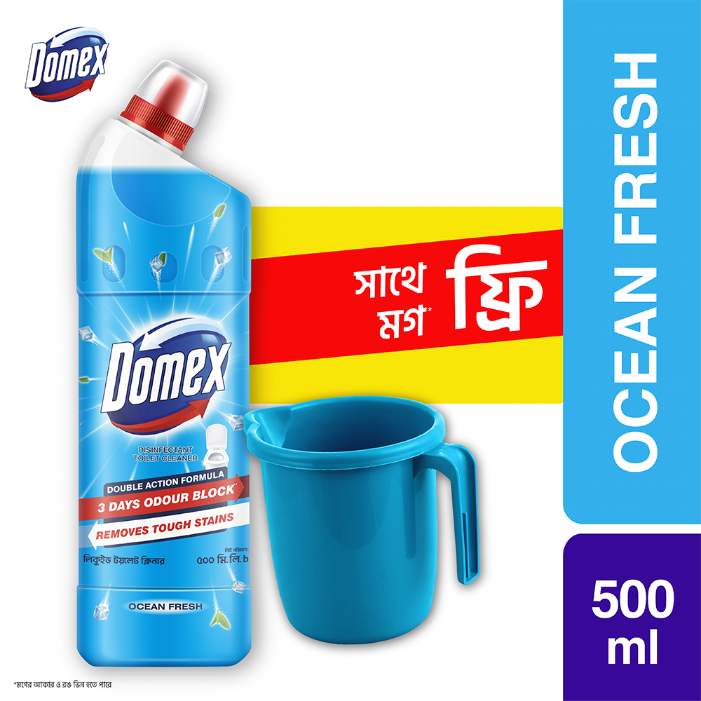 Domex Toilet Cleaning Liquid Ocean Fresh - 500ml Get Mug Free 