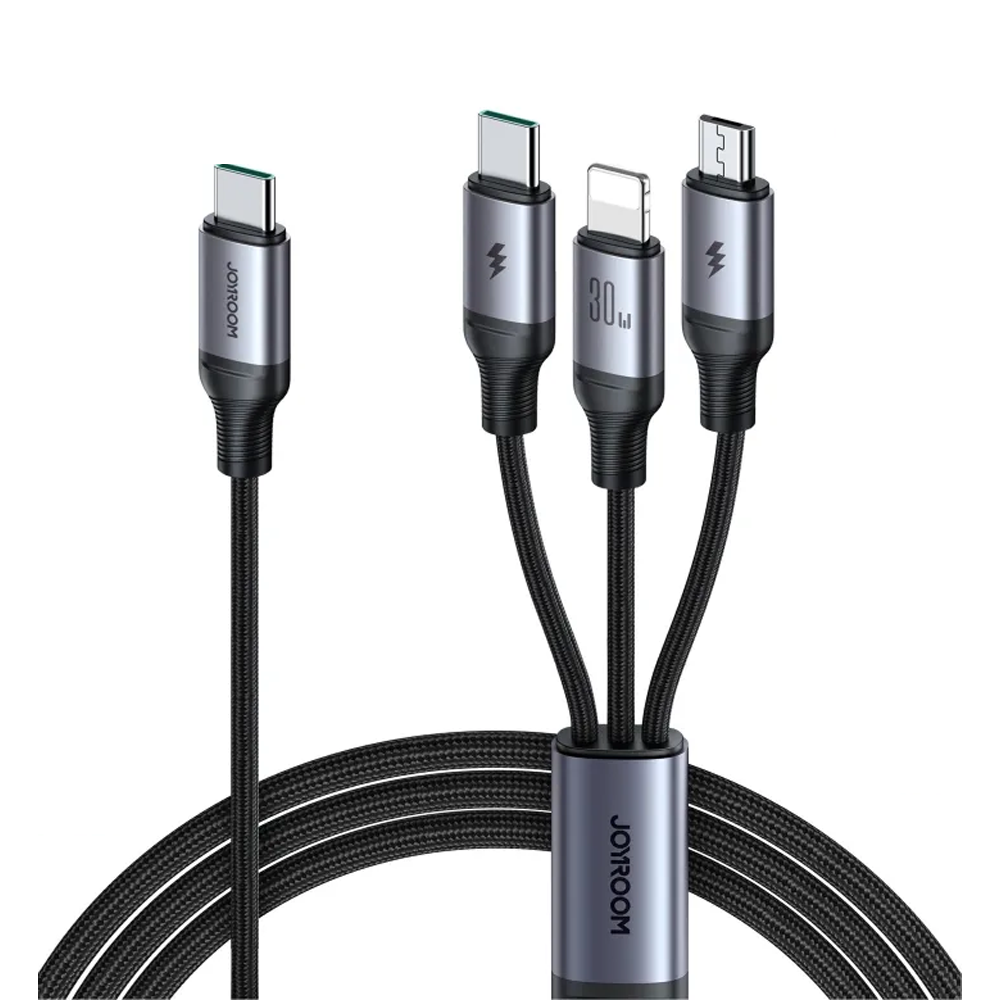 Joyroom S-A21 Speedy Series 30W 3-in-1 Fast Charging Cable - 1.2m - Black