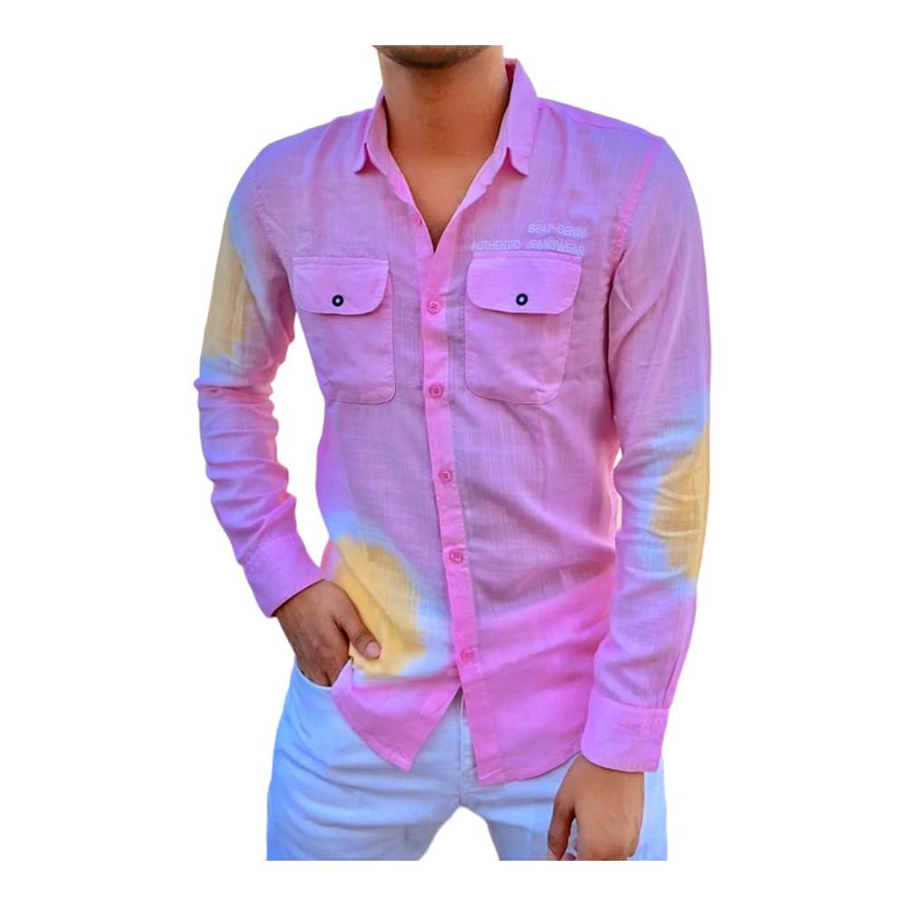 pink cotton casual shirt