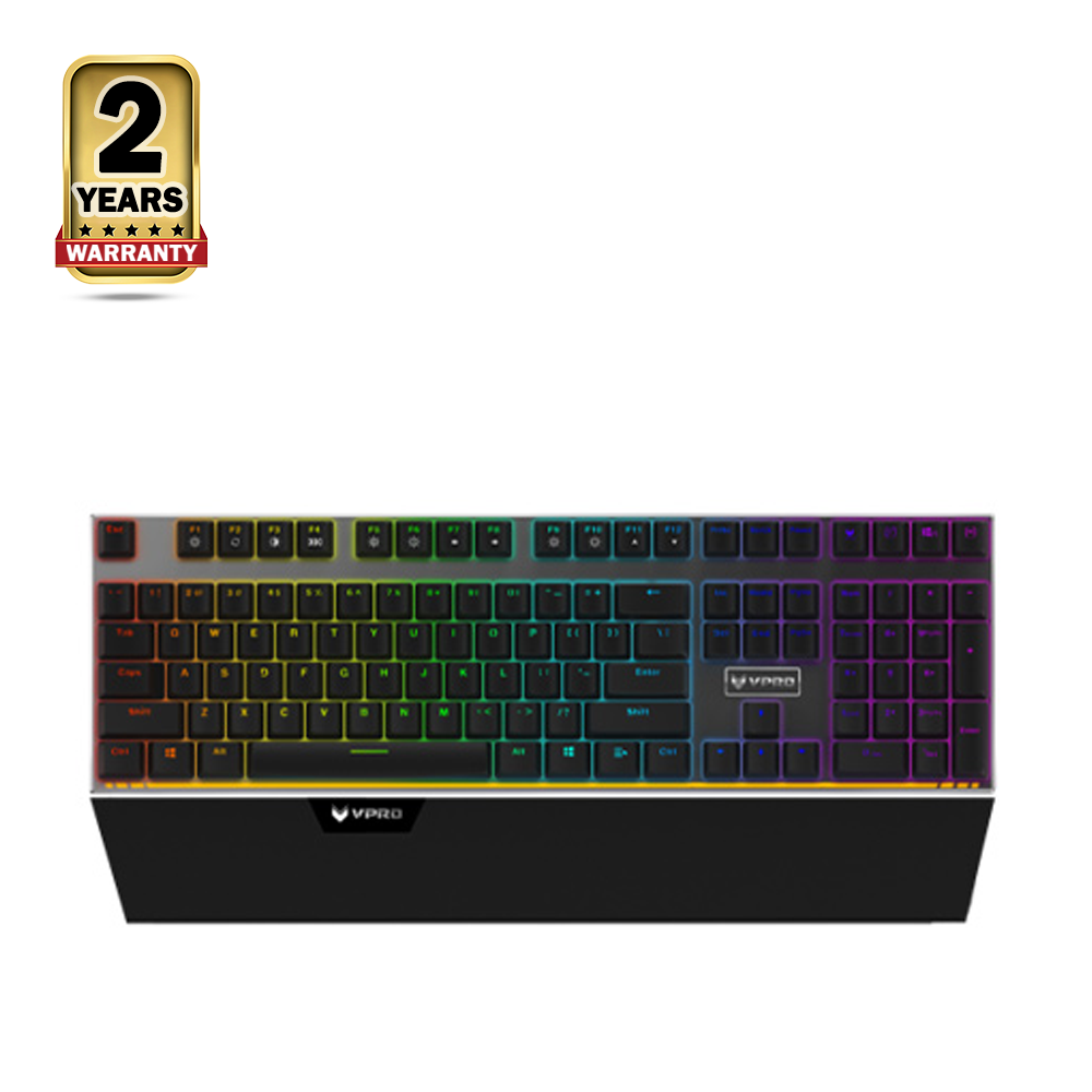 Rapoo V720 RGB Backlit Black Switch Mechanical Gaming Keyboard - Black