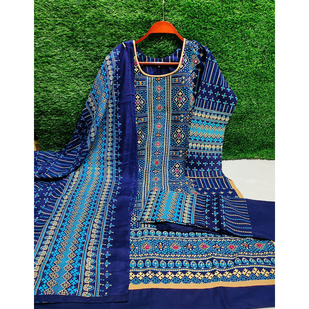 Cotton Salwar Kameez For Women - Blue