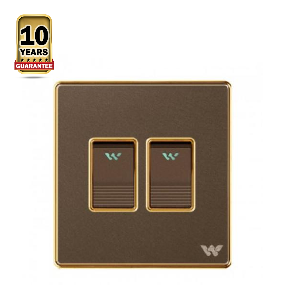 Walton Premio WP2GS1 2 Gang 1 Way Switch - Dark Brown