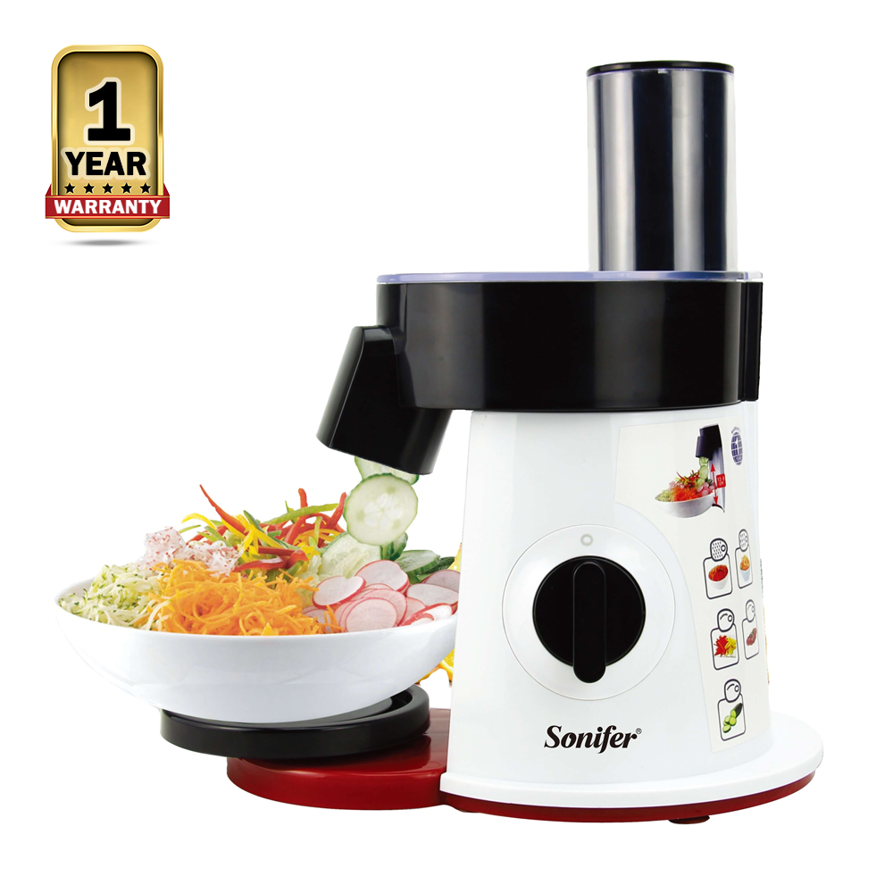 Sonifer SF-5505 Food Processor Vegetable Salad Cutter - White 