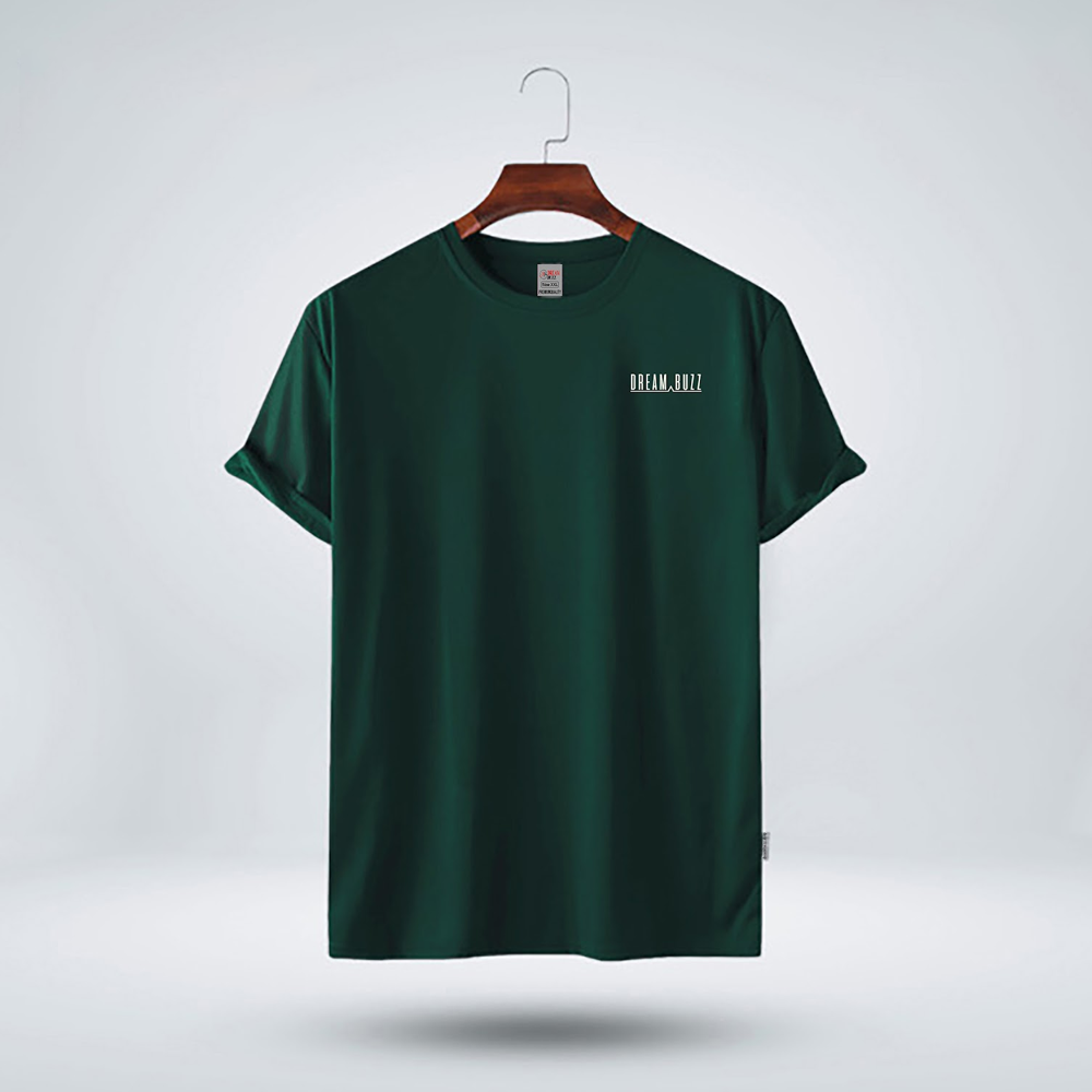 Cotton Half Sleeve T-Shirt for Men - Green - 1017