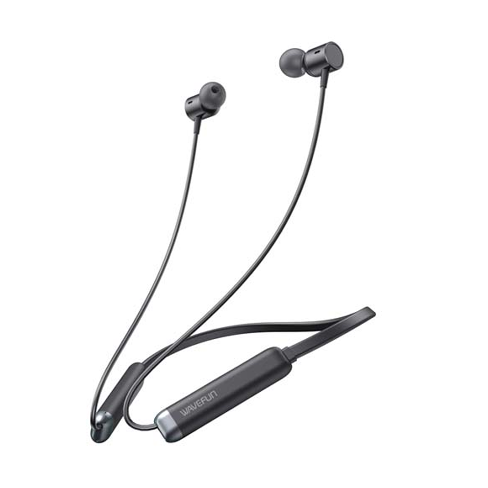 Wavefun Flex U Dual Dynamic Speaker Wireless Neckband Earphone - Black