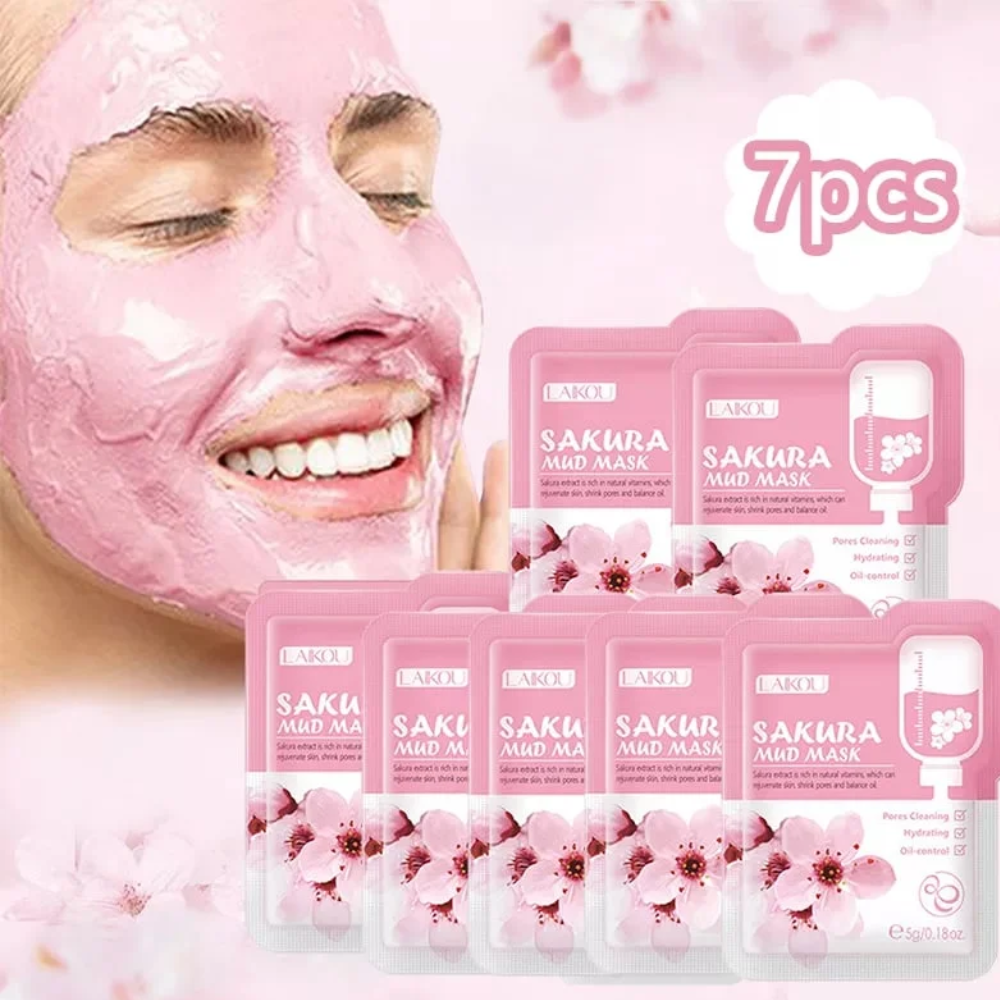 Laikou Sakura Mud Mask - 7 Pcs - LB183