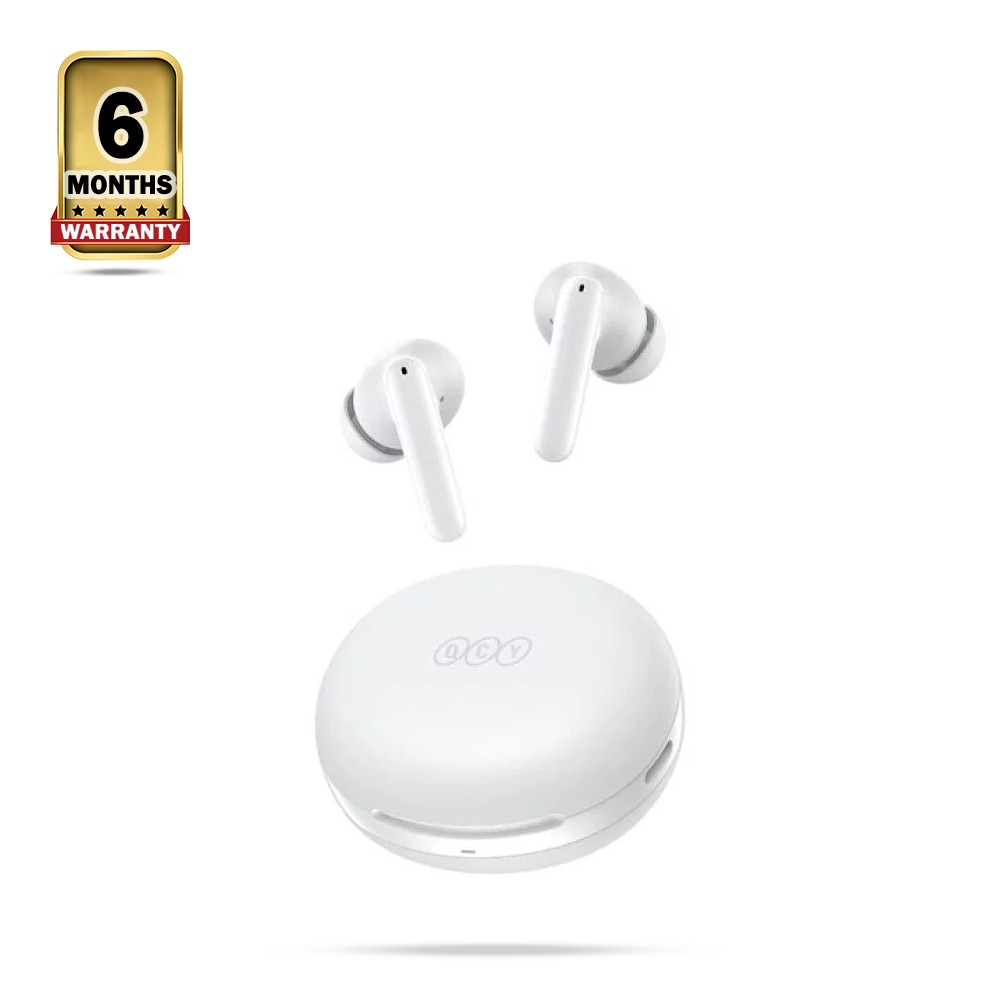QCY T13 ANC 2 Best Selling ANC Earbuds - White