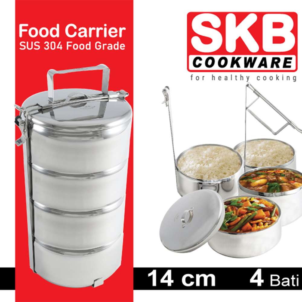 Lunch Box (Food Carrier) - Silver - LB 5006