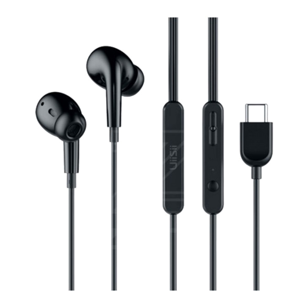 UiiSii CX Type-C Heavy Bass Wired In-Ear Earphone - Black