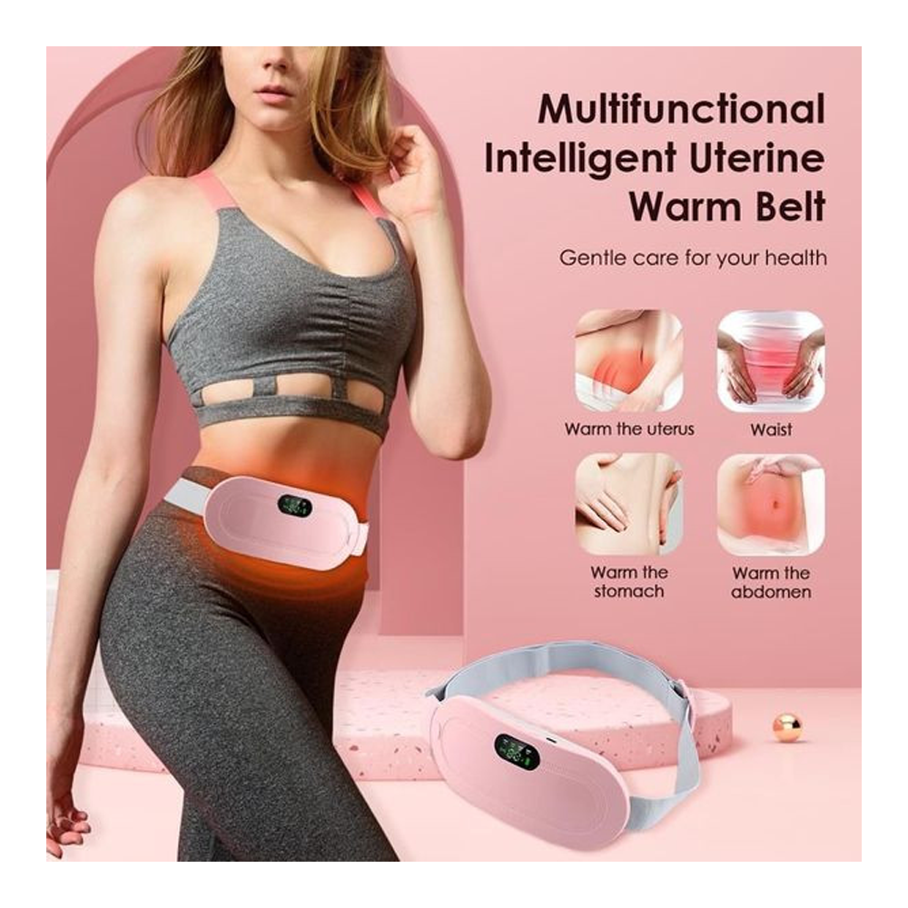 Electric Heating Menstrual Heat Pad Belt - Pink