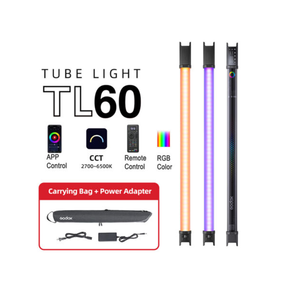 Godox TL60 Pavo Tube Handheld RGB LED Video Light Stick and APP Remote Control - Black