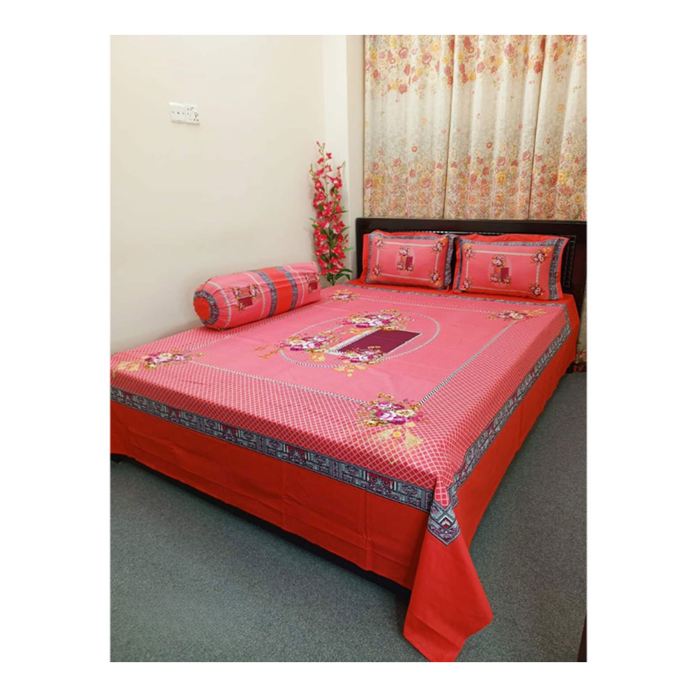 Cotton Bedsheet with Pillow Covers - king Size - 2502017