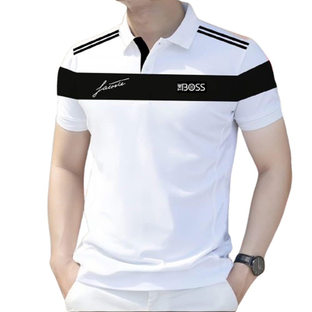 Pique Cotton Polo For Men - Multicolor - PT-F17