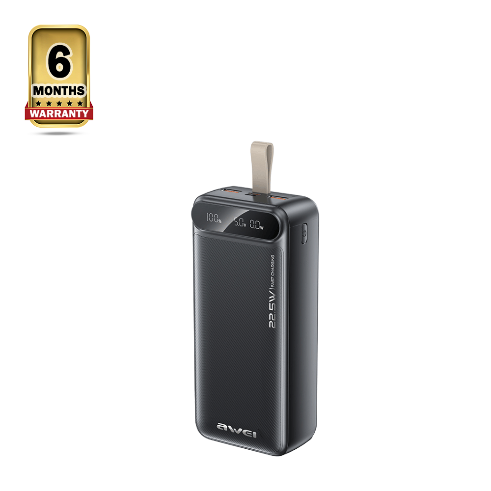 AWEI PA-12 Fast Charging Power Bank - 30000mAh - Black