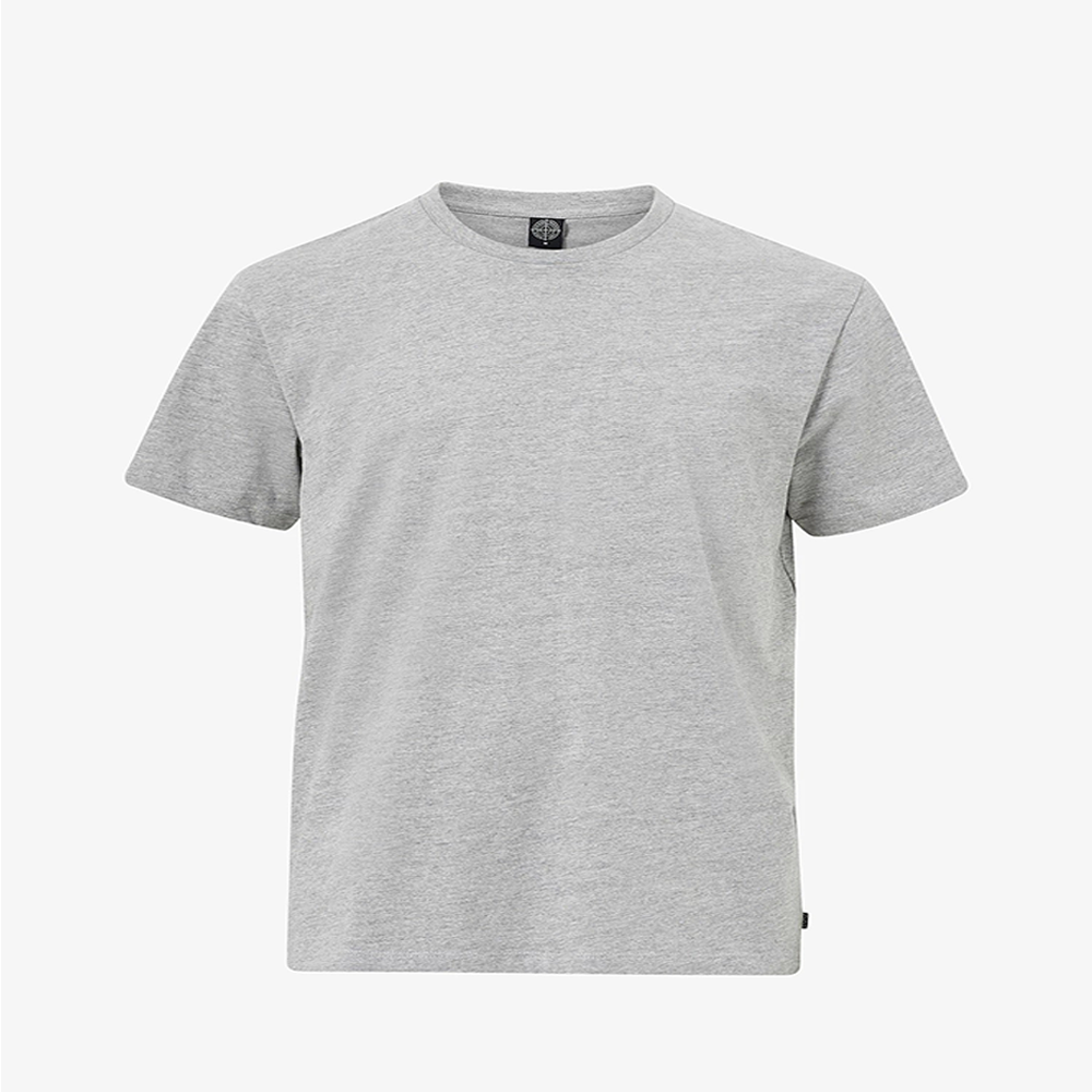 Zays Cotton Half Sleeve T-Shirt For Men - Gray- TS04