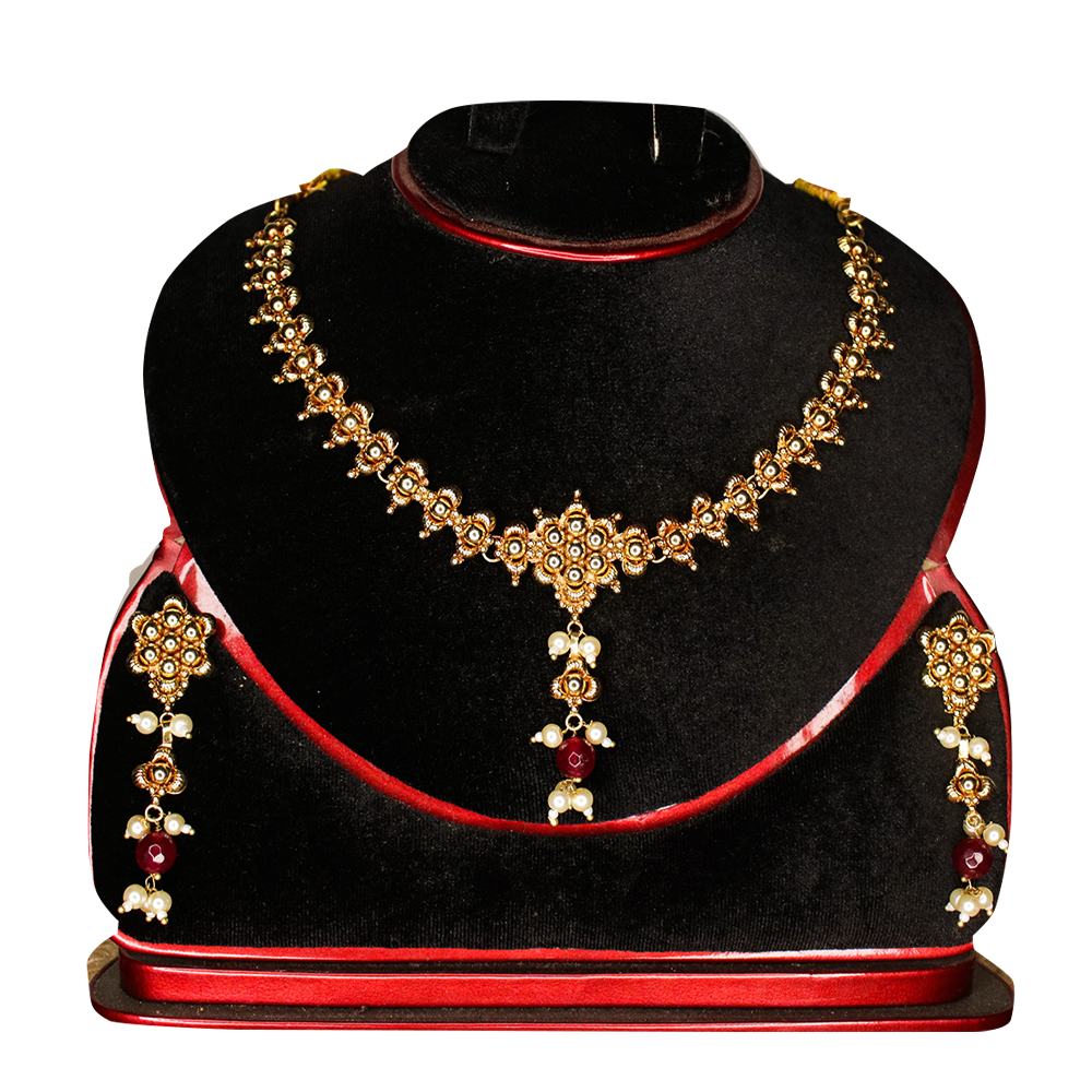 Alloy Necklace Set for Women - N37 - Golden