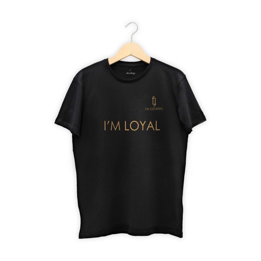 Fiona Cotton Half Sleeve IM Loyal T-Shirt For Men - Black