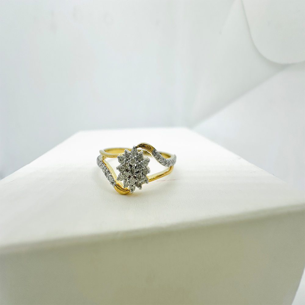 Diamond Ring For Women - 0.12Ct - DZ-DR 35088