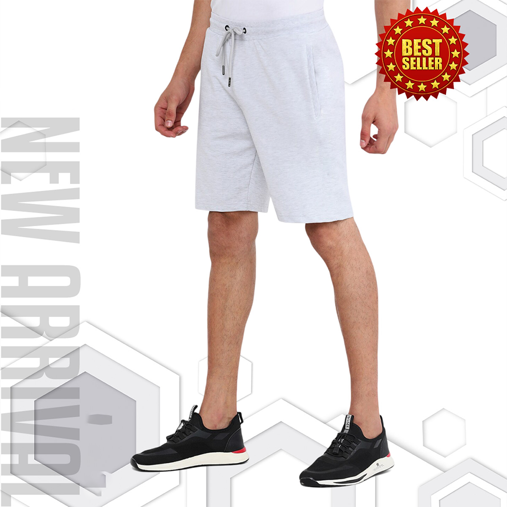 Cotton Half Pant For Men - Light Grey