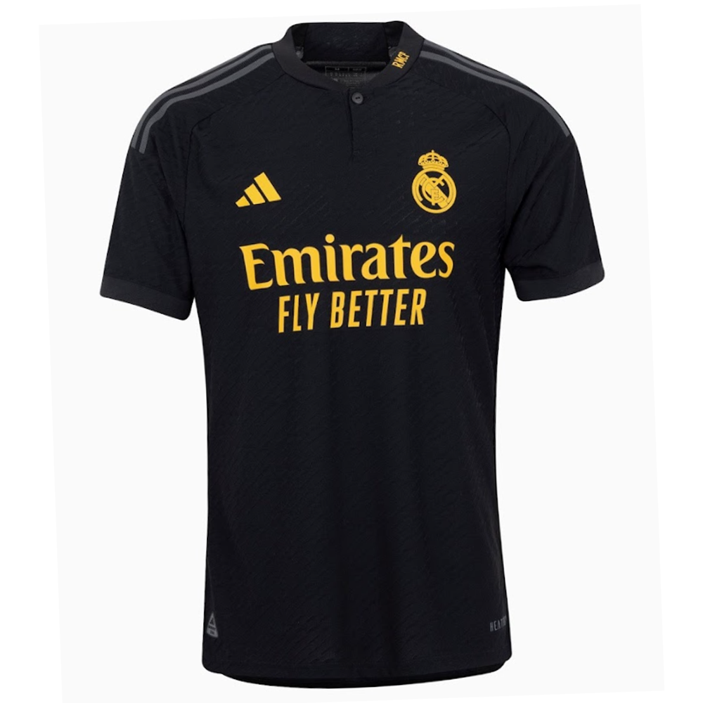 Real Madrid Mesh and Polyester Half Sleeve Fan Version Third Jersey ...