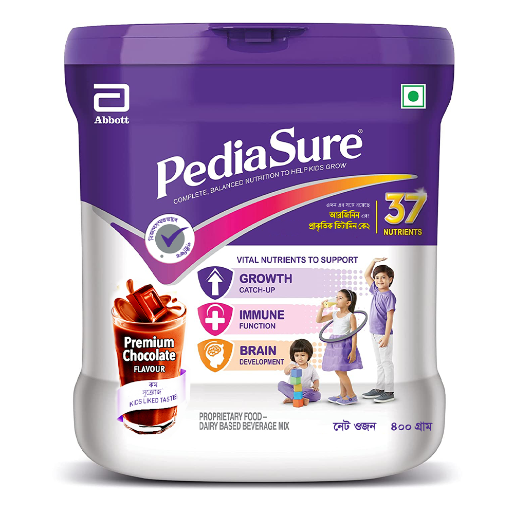 PediaSure Chocolate Flavor Health and Nutrition Drink Powder For Kids - 400gm - 2030004035