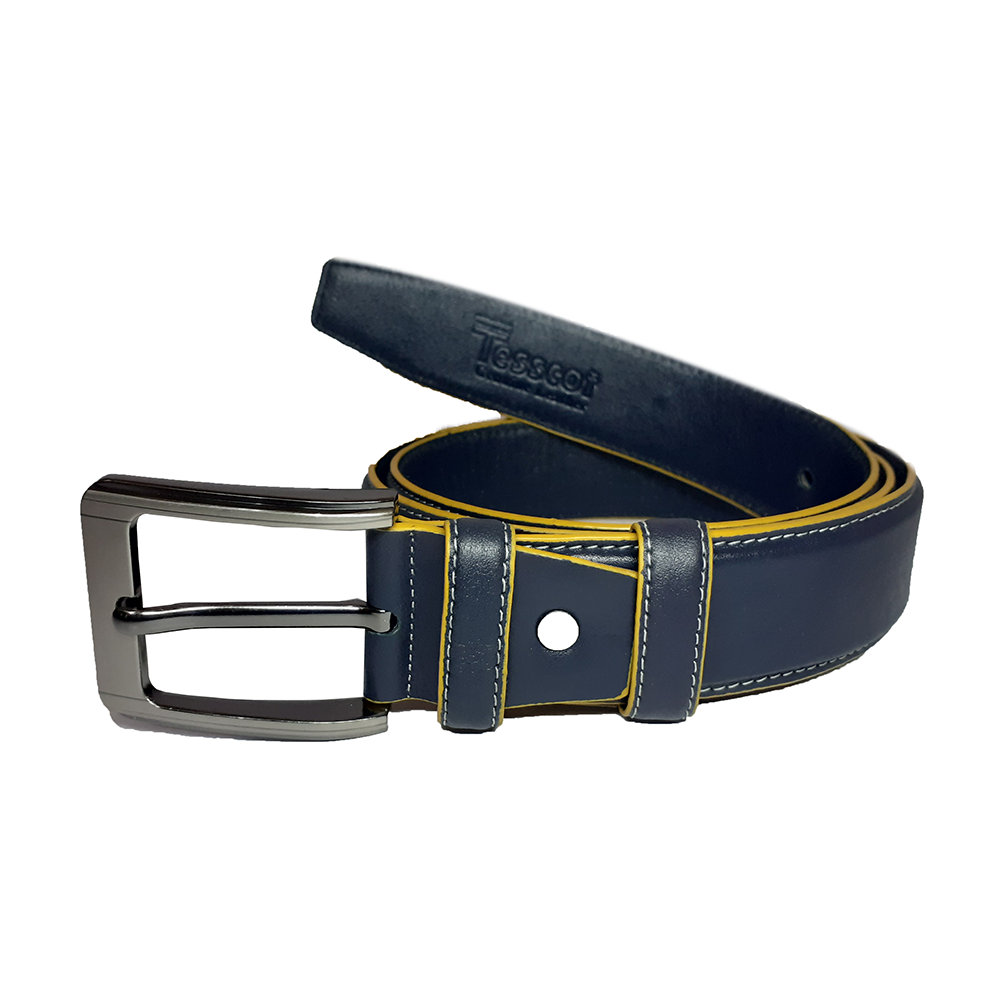 Leather Belt For Men - Navy Blue - T-SS0923-BLT-CBLU0301-2
