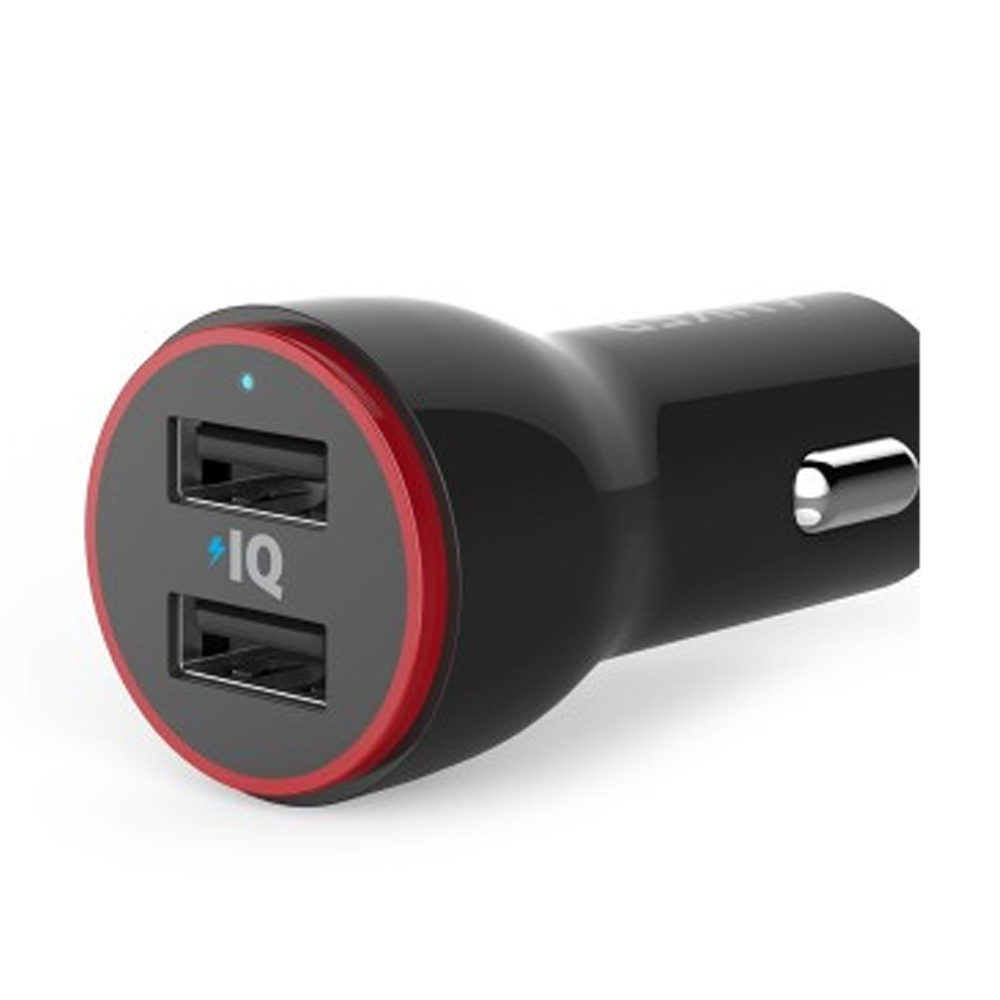 Anker Car Charger, Mini 24W 4.8A Metal Dual USB Car Charger, PowerDrive 2  Alloy