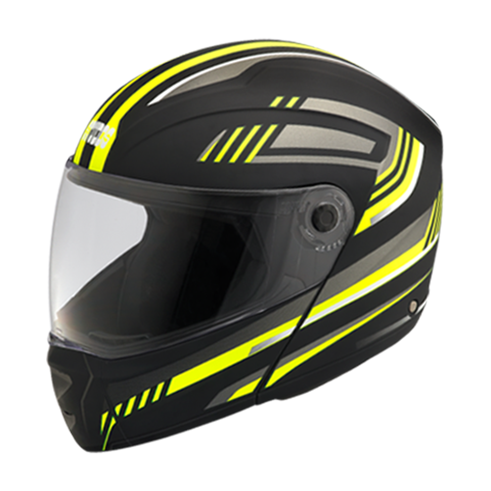 Studds Ninja Elite Super D1 Decor Full Face Helmet - Yellow and Black