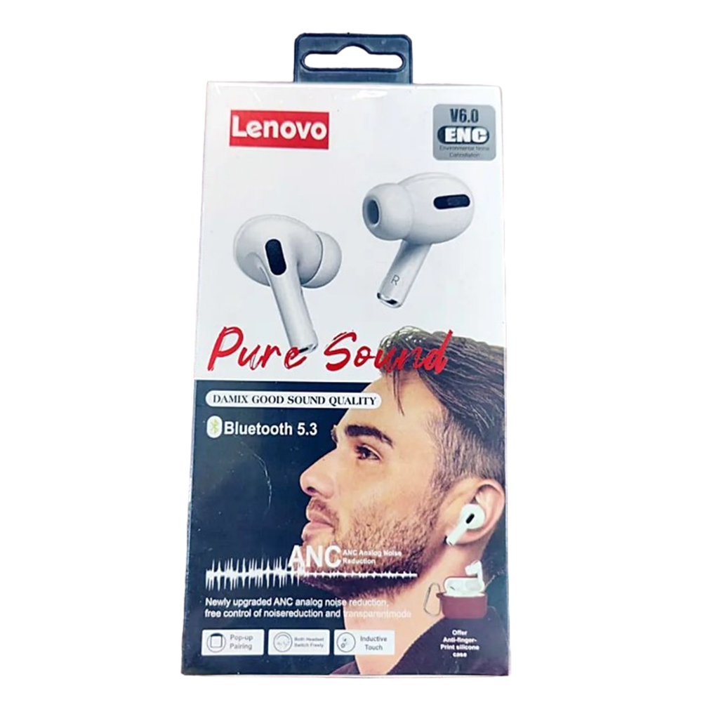 Lenovo Airpods-Pure Sound Wireless Earbuds - White