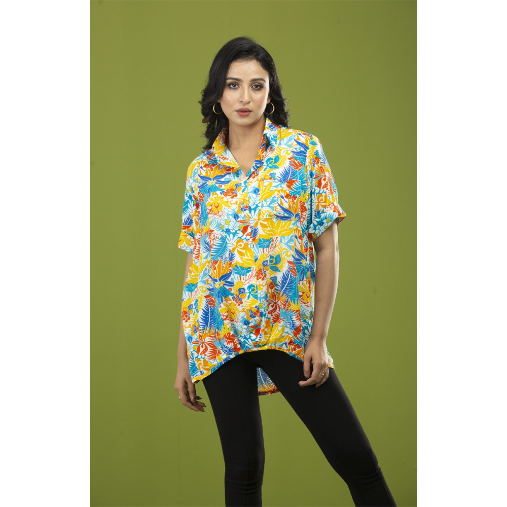 Fiona Silky Georgette Tops for Women - Multicolor - NK-026