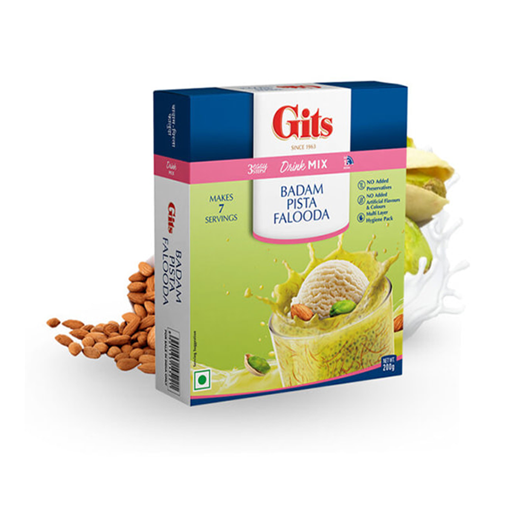 Gits Instant Badam & Pista Falooda Drink Mix - 200gm