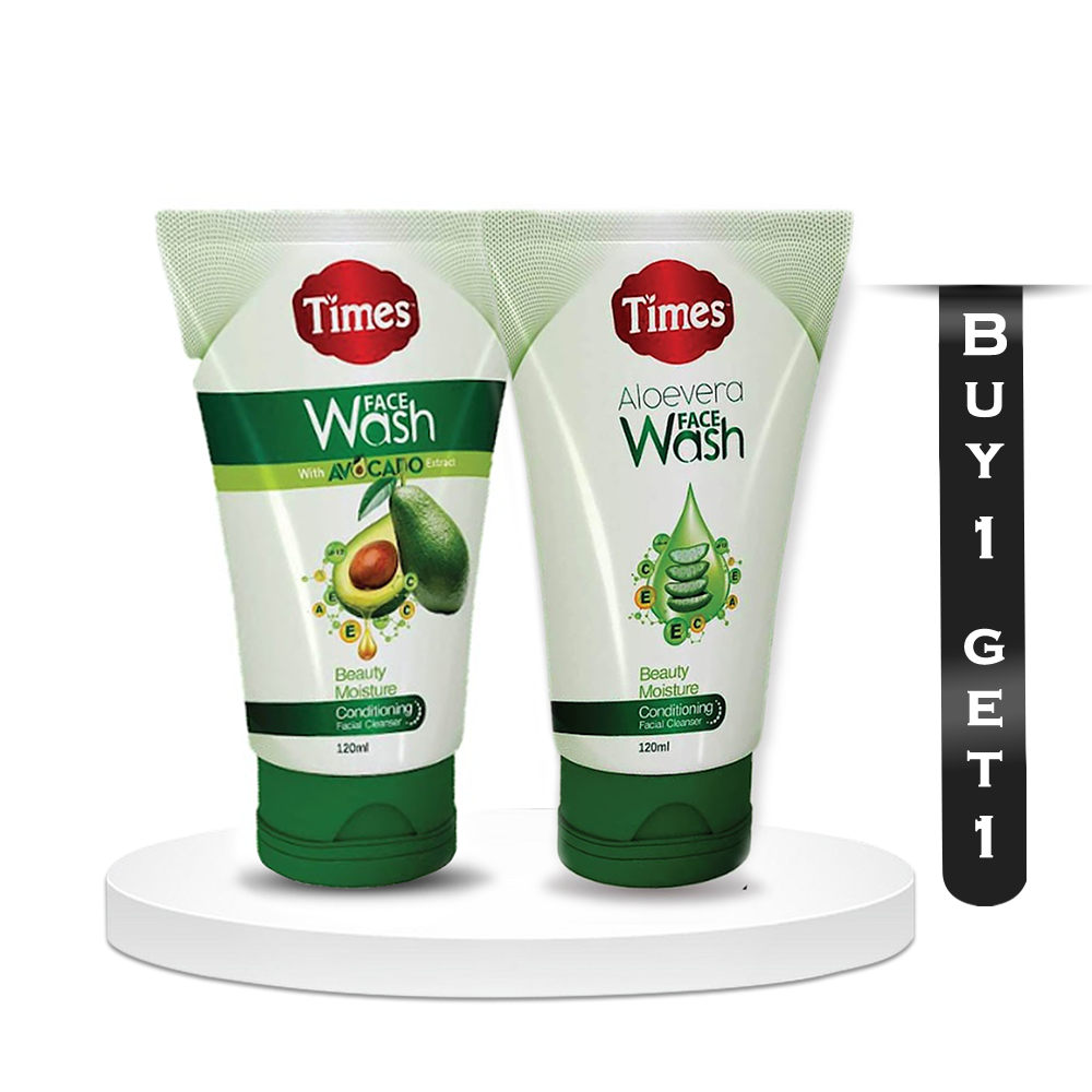 Times Avocado Face Wash - 120ml With Times Aloevera Face Wash - 120ml Free