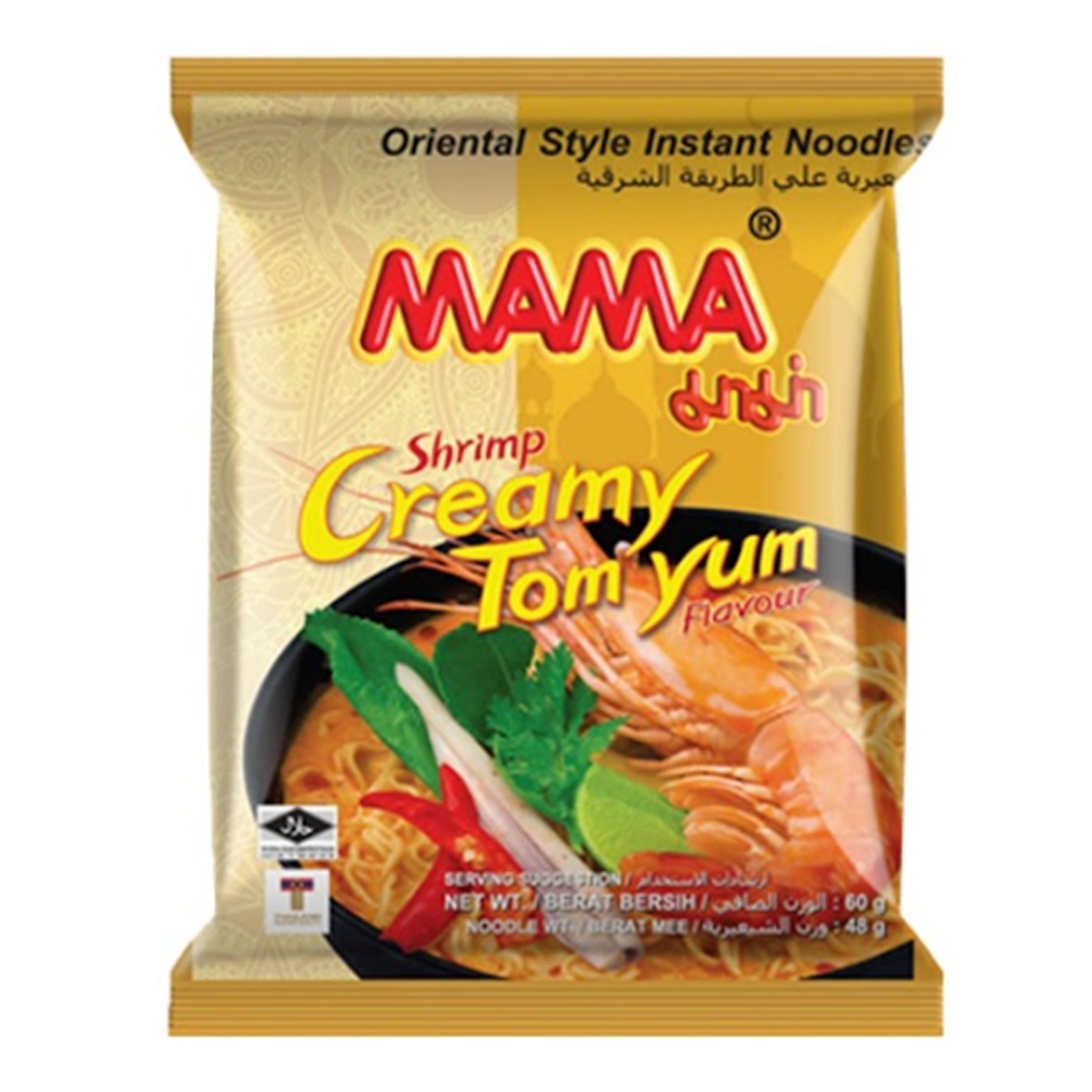 Mama Oriental Style Shrimp Creamy Tom Yum Flavor Instant Noodles - 60gm - M128745