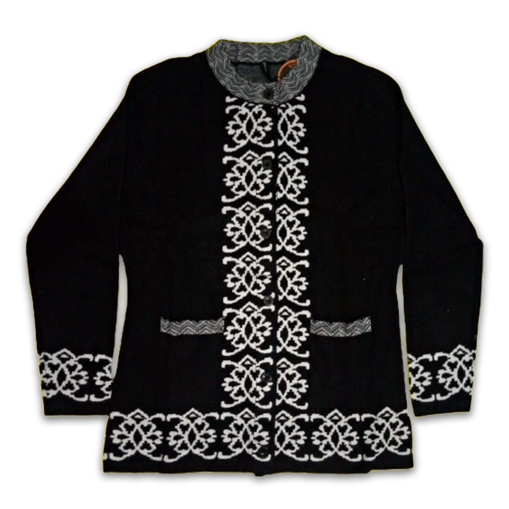 Black woolen outlet cardigan