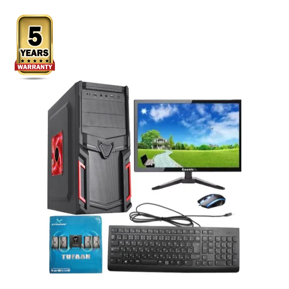 Intel Core i5 - 8GB Ram - 120GB SSD - HDD 500GB - 19 Inch HD Monitor - Full Desktop Computer - Black