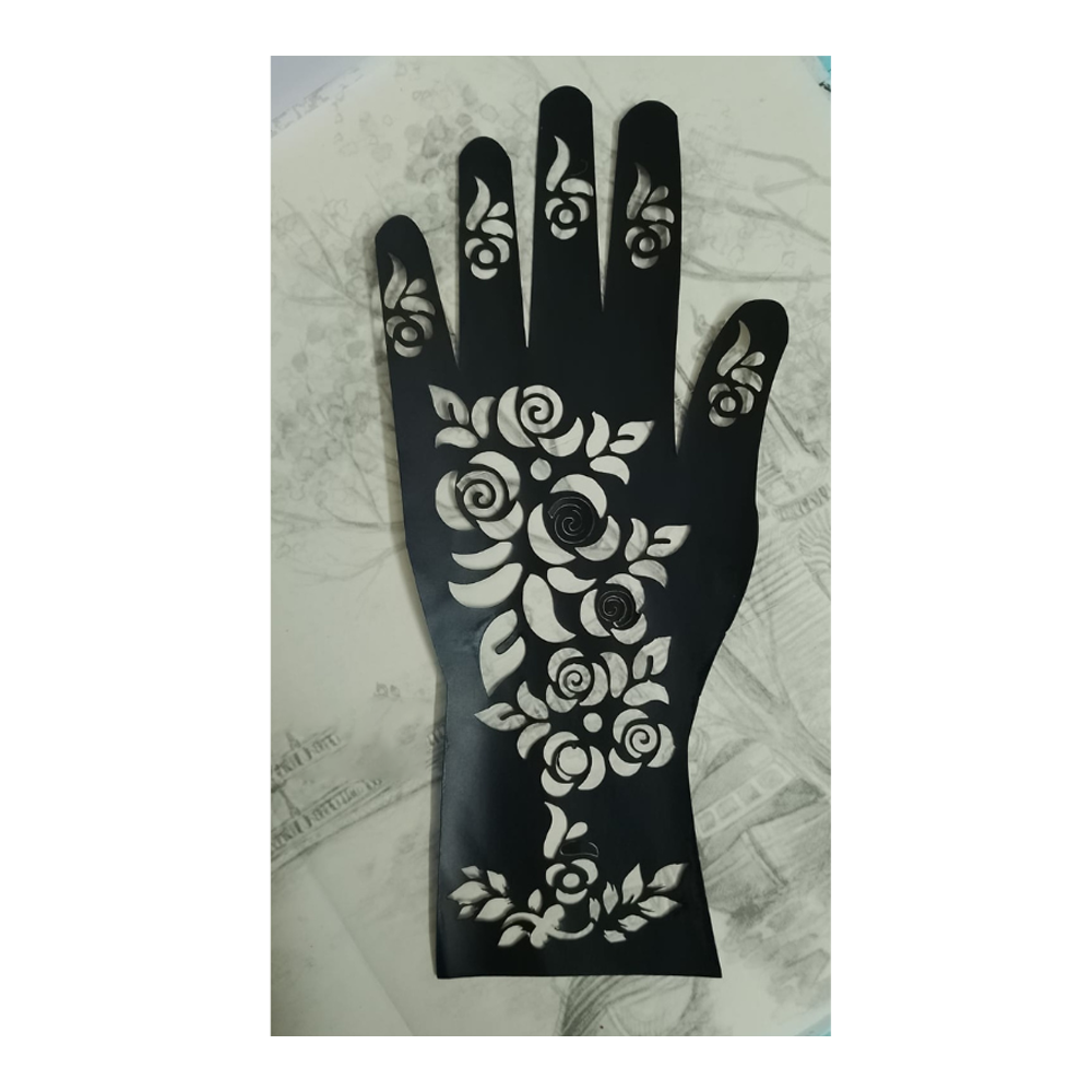 Mehedi Henna Hand Stencil Sticker For Women