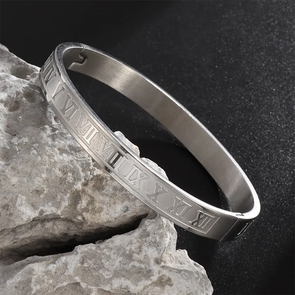Stainless Steel Kada Bracelet For Men - Silver