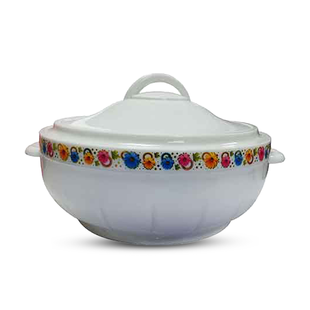 KIAM Stainless Steel Galaxy Insulated Designer Food Hotpot - White