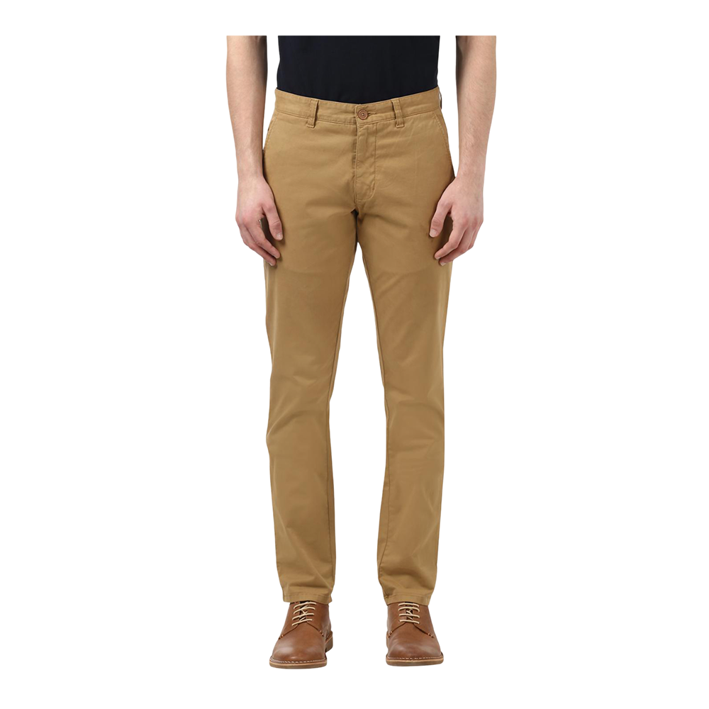 Cotton Chinos Gabardine Pant For Men - Khaki - NZ-3170