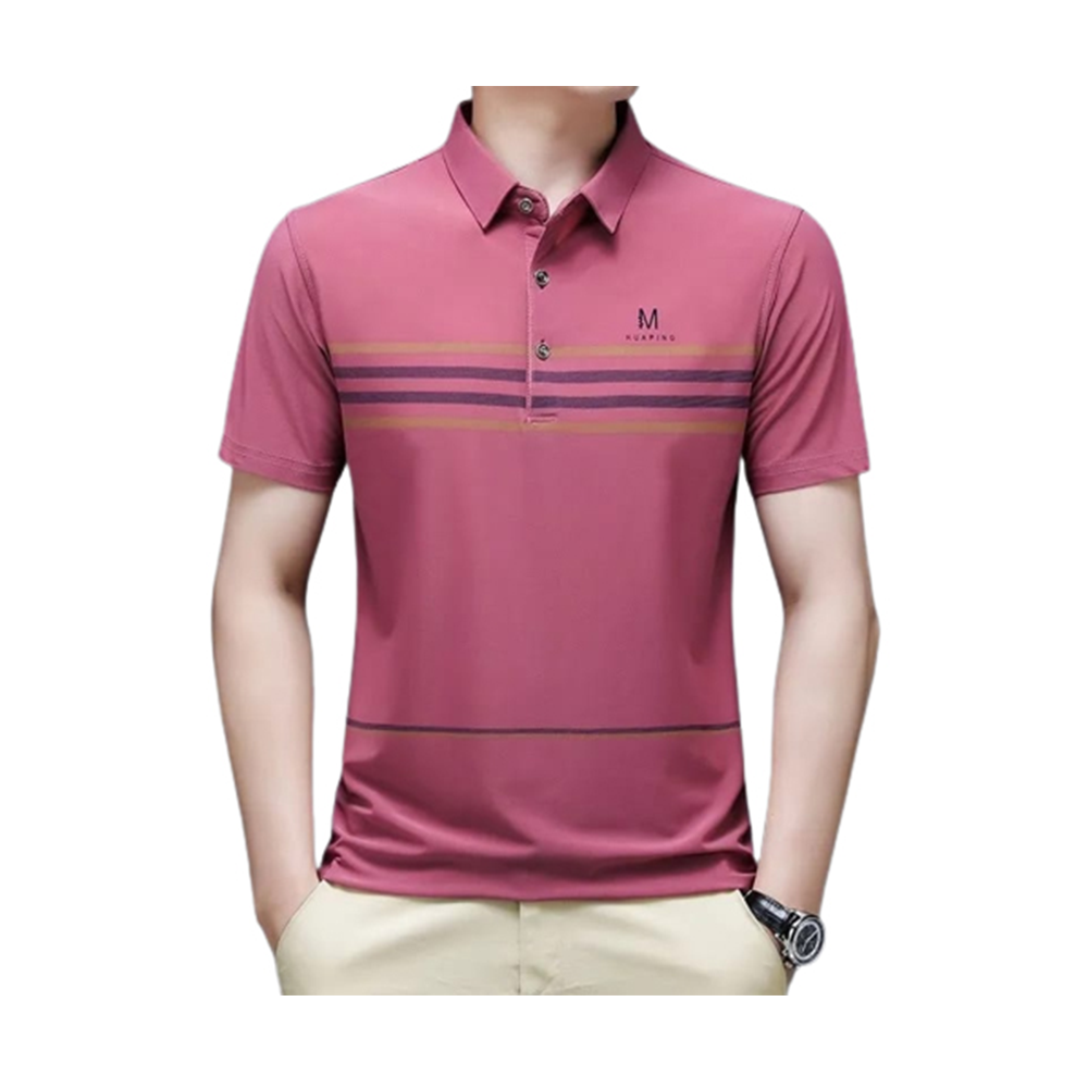 PP Jersy Sublimation Half Sleeve Polo Shirt for Men - Light Pink - PT-162