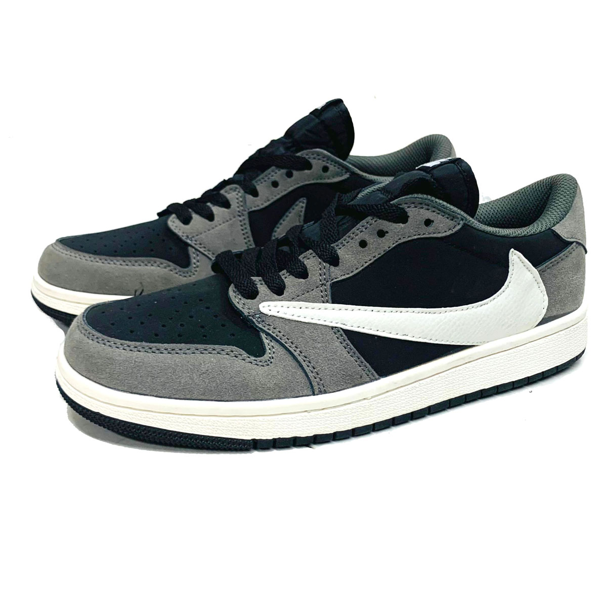 TravisCott Leather Sneakers for Men - Black Gray - MSK 713