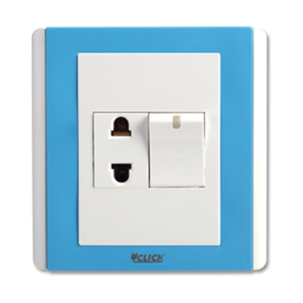 Click Irish 2 Pin Socket With 10A - White