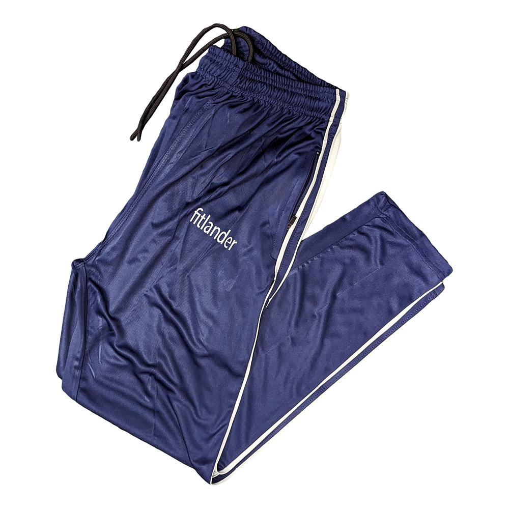 Fitlander Poly Propylene Sports Edition Trouser for Men - Navy Blue - TBlue1step