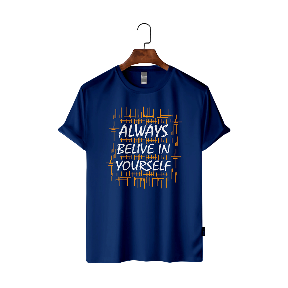 Maxan Cotton Half Sleeve T-Shirt For Men - Always Believe