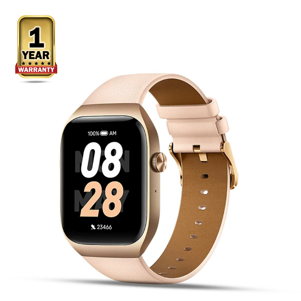 Mibro T2 Calling AMOLED Smart Watch - 1.75 Inch - Light Gold