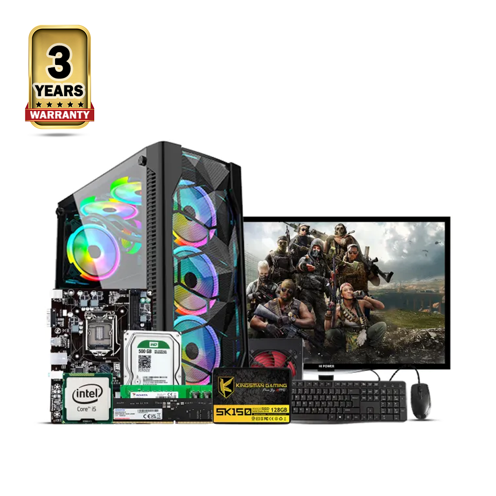 Intel Core i5 6th Generation - 8GB RAM - 128GB SSD Or 500GB HDD - 19 Inch LED Monitor - RGB Desktop Computer - bgwi-030